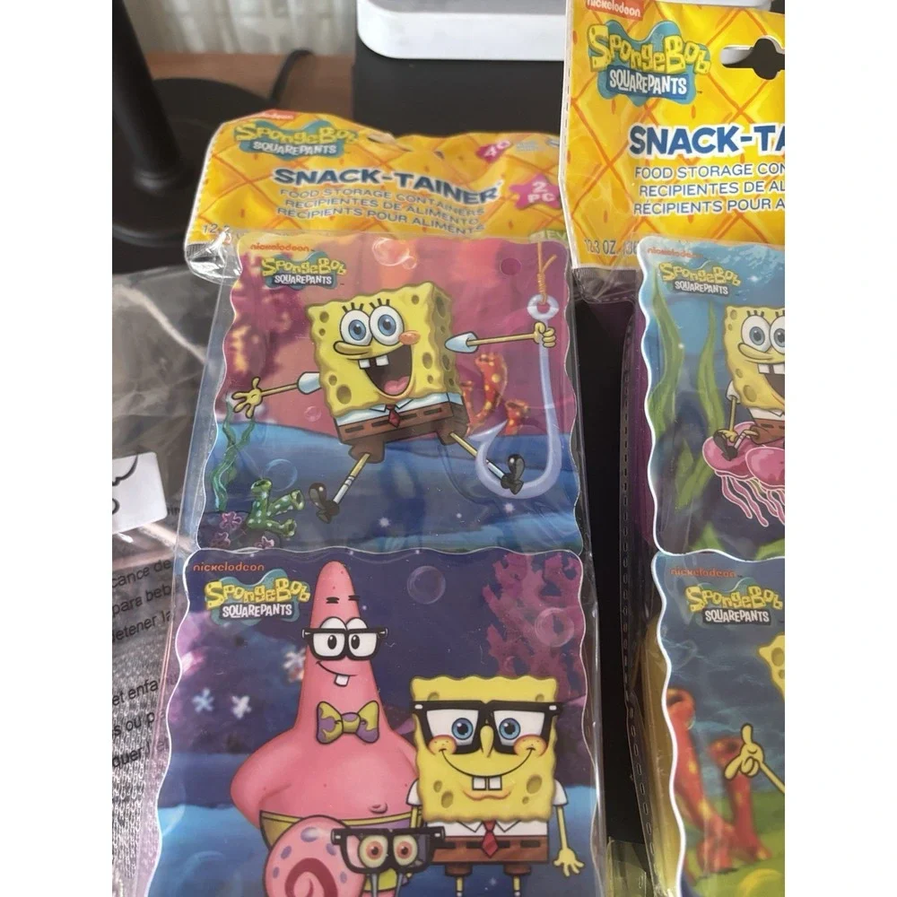 Spongebob Squarepants‎ Snack Trainer Containers Two Per Pack Total Of Four New